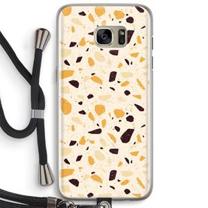 CaseCompany Terrazzo N°13: Samsung Galaxy S7 Edge Transparant Hoesje met koord