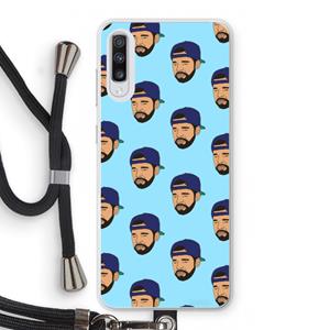 CaseCompany Drake Away: Samsung Galaxy A70 Transparant Hoesje met koord