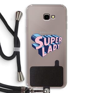 CaseCompany Superlady: Samsung Galaxy J4 Plus Transparant Hoesje met koord