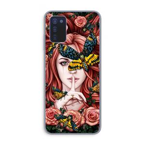 CaseCompany Lady Moth: Samsung Galaxy A03s Transparant Hoesje