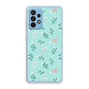 CaseCompany Small white flowers: Samsung Galaxy A52 Transparant Hoesje