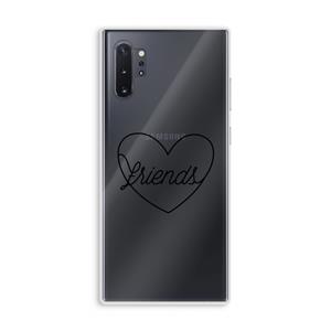 CaseCompany Friends heart black: Samsung Galaxy Note 10 Plus Transparant Hoesje