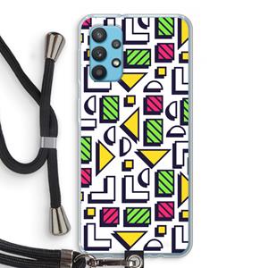 CaseCompany 8-bit N°4: Samsung Galaxy A32 4G Transparant Hoesje met koord