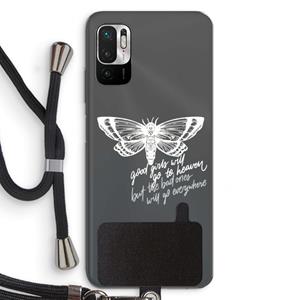 CaseCompany Good or bad: Xiaomi Redmi Note 10 5G Transparant Hoesje met koord