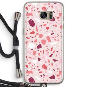 CaseCompany Terrazzo N°15: Samsung Galaxy S7 Edge Transparant Hoesje met koord