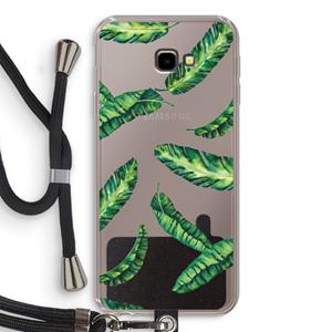 CaseCompany Lange bladeren: Samsung Galaxy J4 Plus Transparant Hoesje met koord
