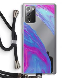 CaseCompany Zweverige regenboog: Samsung Galaxy Note 20 / Note 20 5G Transparant Hoesje met koord