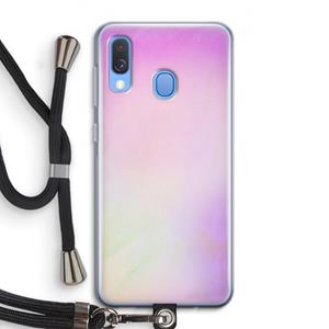 CaseCompany Flow mist pastel: Samsung Galaxy A40 Transparant Hoesje met koord