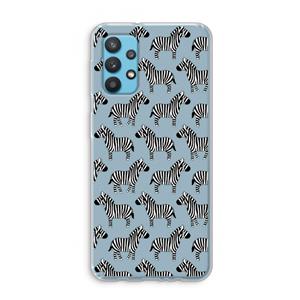 CaseCompany Zebra: Samsung Galaxy A32 4G Transparant Hoesje