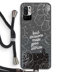 CaseCompany Good stories: Xiaomi Redmi Note 10 5G Transparant Hoesje met koord