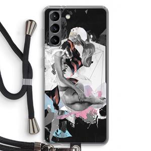 CaseCompany Camouflage de sommeil: Samsung Galaxy S21 Transparant Hoesje met koord