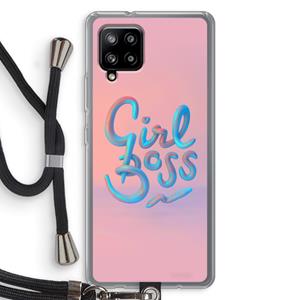 CaseCompany Girl boss: Samsung Galaxy A42 5G Transparant Hoesje met koord