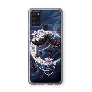 CaseCompany Vleermuizen Maan: Samsung Galaxy A21s Transparant Hoesje