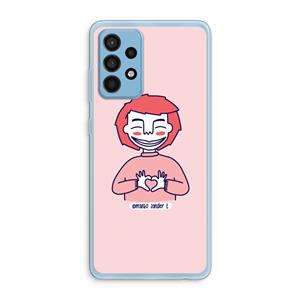 CaseCompany Hartje: Samsung Galaxy A52 Transparant Hoesje