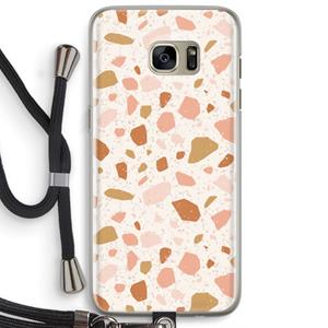 CaseCompany Terrazzo N°18: Samsung Galaxy S7 Edge Transparant Hoesje met koord