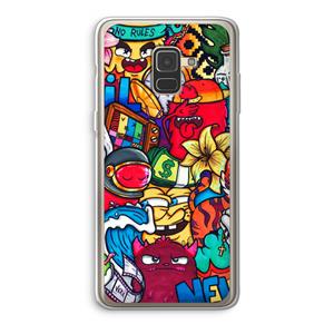 CaseCompany No Rules: Samsung Galaxy A8 (2018) Transparant Hoesje