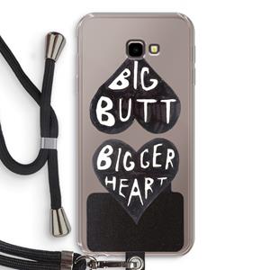 CaseCompany Big butt bigger heart: Samsung Galaxy J4 Plus Transparant Hoesje met koord