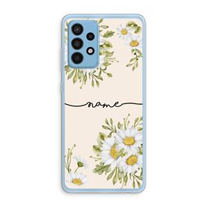 CaseCompany Daisies: Samsung Galaxy A52 Transparant Hoesje