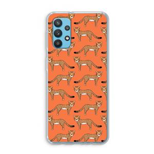 CaseCompany Cheetah: Samsung Galaxy A32 4G Transparant Hoesje