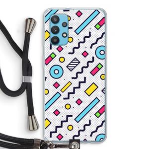 CaseCompany 8-bit N°8: Samsung Galaxy A32 4G Transparant Hoesje met koord