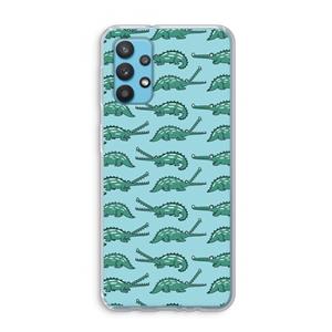 CaseCompany Kroko: Samsung Galaxy A32 4G Transparant Hoesje