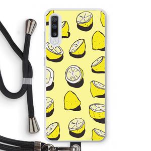 CaseCompany When Life Gives You Lemons...: Samsung Galaxy A70 Transparant Hoesje met koord