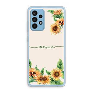 CaseCompany Zonnebloemen: Samsung Galaxy A52 Transparant Hoesje