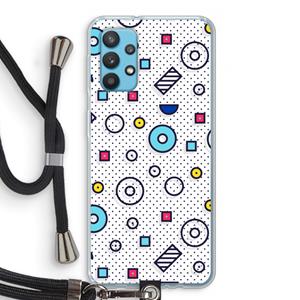 CaseCompany 8-bit N°9: Samsung Galaxy A32 4G Transparant Hoesje met koord