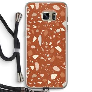 CaseCompany Terrazzo N°22: Samsung Galaxy S7 Edge Transparant Hoesje met koord