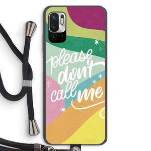 CaseCompany Don't call: Xiaomi Redmi Note 10 5G Transparant Hoesje met koord