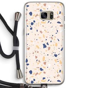 CaseCompany Terrazzo N°23: Samsung Galaxy S7 Edge Transparant Hoesje met koord