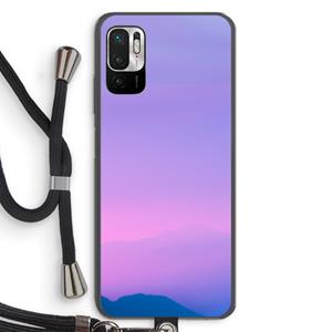 CaseCompany Sunset pastel: Xiaomi Redmi Note 10 5G Transparant Hoesje met koord