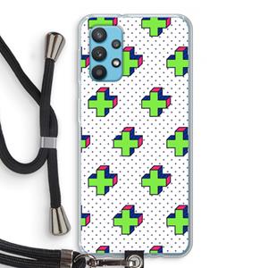 CaseCompany 8-bit N°10: Samsung Galaxy A32 4G Transparant Hoesje met koord