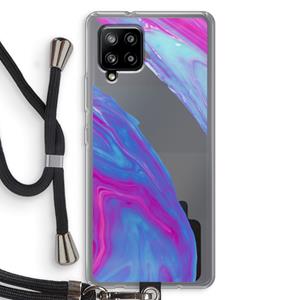 CaseCompany Zweverige regenboog: Samsung Galaxy A42 5G Transparant Hoesje met koord
