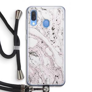 CaseCompany Mengelmoes: Samsung Galaxy A40 Transparant Hoesje met koord