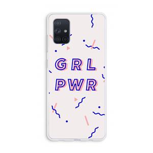 CaseCompany GRL PWR: Galaxy A71 Transparant Hoesje