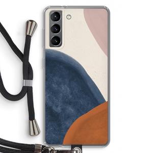 CaseCompany Geo #1: Samsung Galaxy S21 Transparant Hoesje met koord