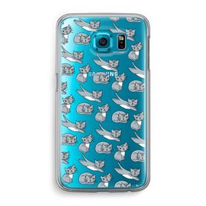 CaseCompany Poezen: Samsung Galaxy S6 Transparant Hoesje