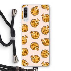 CaseCompany You Had Me At Pizza: Samsung Galaxy A70 Transparant Hoesje met koord