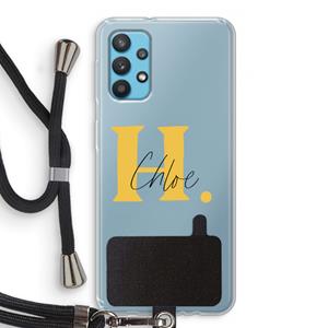 CaseCompany Amber Script: Samsung Galaxy A32 4G Transparant Hoesje met koord