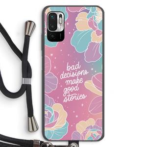 CaseCompany Good stories: Xiaomi Redmi Note 10 5G Transparant Hoesje met koord