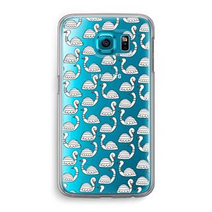 CaseCompany Zwanen: Samsung Galaxy S6 Transparant Hoesje