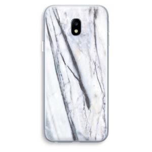 CaseCompany Gestreepte marmer: Samsung Galaxy J3 (2017) Transparant Hoesje