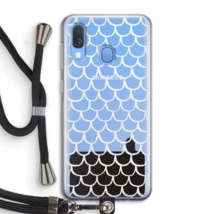 CaseCompany Dakpannetjes: Samsung Galaxy A40 Transparant Hoesje met koord