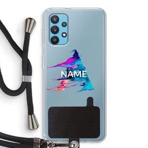 CaseCompany Abstract Spectrum: Samsung Galaxy A32 4G Transparant Hoesje met koord