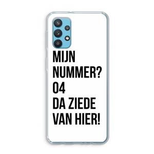 CaseCompany Da ziede van hier: Samsung Galaxy A32 4G Transparant Hoesje