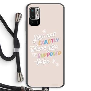 CaseCompany Right Place: Xiaomi Redmi Note 10 5G Transparant Hoesje met koord
