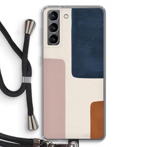 CaseCompany Geo #5: Samsung Galaxy S21 Transparant Hoesje met koord