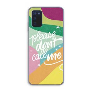 CaseCompany Don't call: Samsung Galaxy A03s Transparant Hoesje