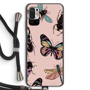 CaseCompany Tiny Bugs: Xiaomi Redmi Note 10 5G Transparant Hoesje met koord